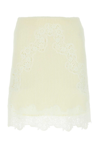 Chloé Flared Mini Skirt In White