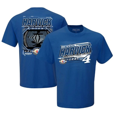Stewart-haas Racing Team Collection Royal Kevin Harvick 2023 Nascar Cup Series Schedule T-shirt