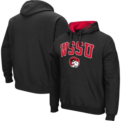 Colosseum Men's  Black Winston-salem State Rams Arch & Logo Pullover Hoodie