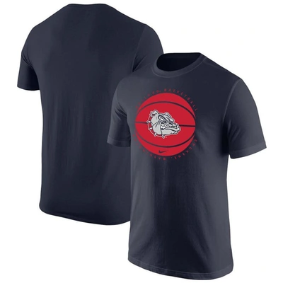 Nike Navy Gonzaga Bulldogs Basketball Logo T-shirt