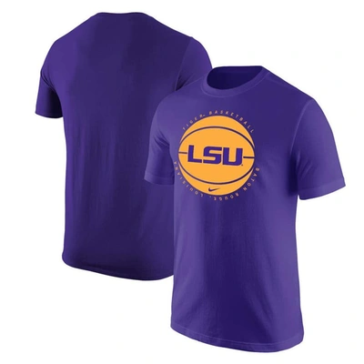 Nike Purple Lsu Tigers Basketball Logo T-shirt