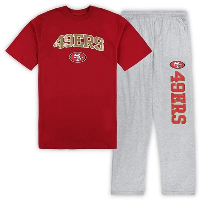 San Francisco 49ers Concepts Sport Women's Plus Size Meter Tank Top & Pants  Sleep Set - Scarlet/Heather Gray