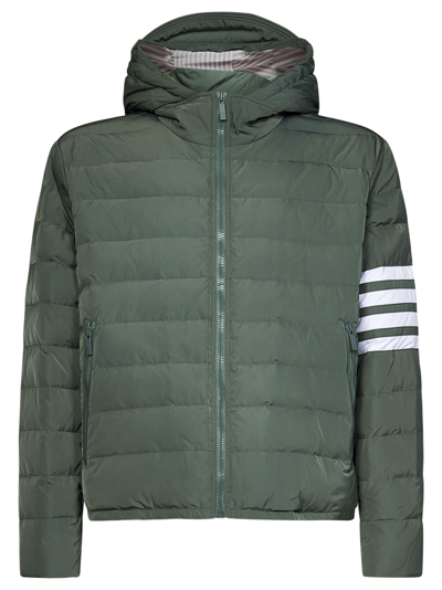 Thom Browne Poly Twill 4-bar Down Filled Ski Jacket In Green