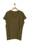 Madewell Whisper V-neck Tee In Cargo Green