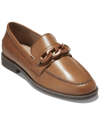 Cole Haan Women's Stassi Chain Leather Penny Loafers In Brown