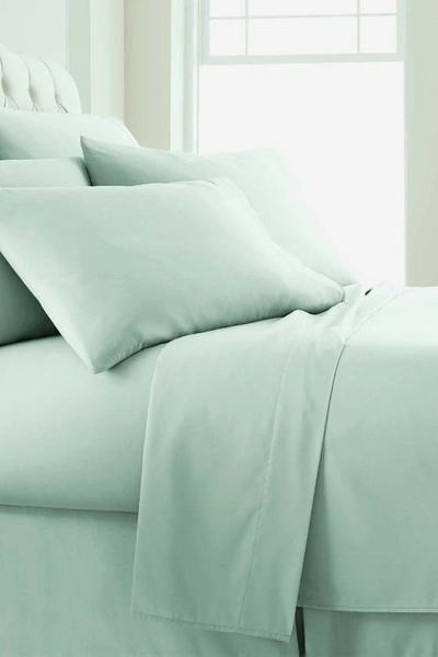 Southshore Fine Linens Southshore Essentials Double Brushed 100 Gsm Sheet Set In Hint Of Green