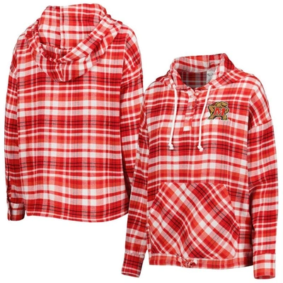 Concepts Sport Red Maryland Terrapins Mainstay Plaid Pullover Hoodie