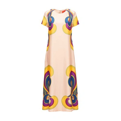 La Doublej Swing Dress (placée) In Rainbow Swirl Rosa Placee