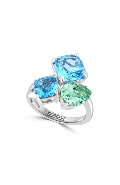 Effy Sterling Silver Blue Topaz & Prasiolite Ring