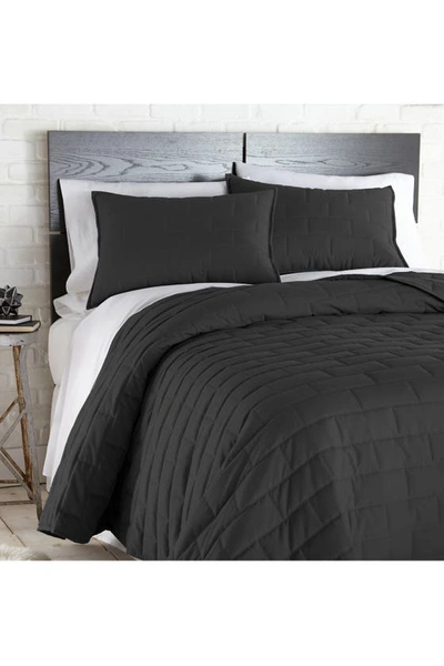 Southshore Fine Linens Premium Collection Vilano Brickyard Quilt Set In Black