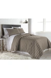 Southshore Fine Linens Premium Collection Vilano Brickyard Quilt Set In Dark Taupe