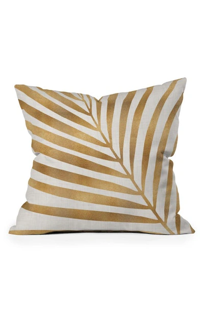 Deny Designs Modern Tropical Metallic Gold Throw Pillow In Multi
