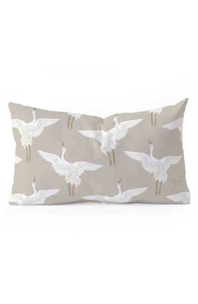 Deny Designs Iveta Abolina Cranes Lumbar Pillow In Multi
