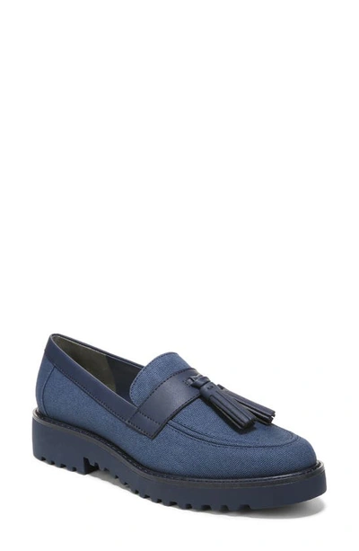 Franco Sarto Carolynn Lug Sole Loafers Women's Shoes In Navy