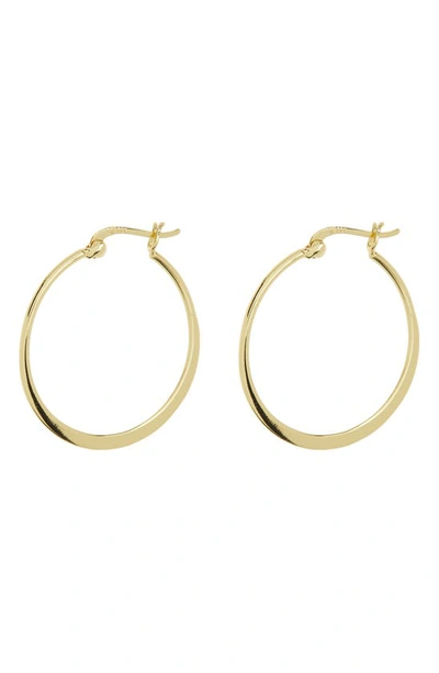 Argento Vivo Large Flat Hoop Earrings In Gold