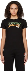 Kenzo Embroidered-design T-shirt In Black