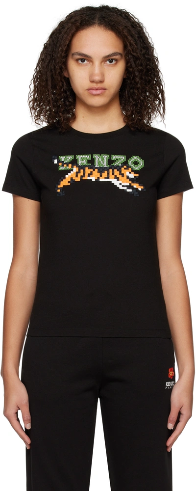 Kenzo Pixel Classic T-shirt In Black