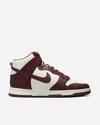 Nike Dunk High In Maroon/white