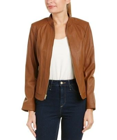 Cole Haan Leather Jacket In Nocolor