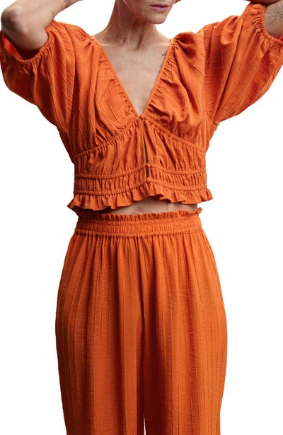 Mango Blouse In Orange