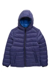 Urban Republic Kids' Packable Hooded Puffer Jacket In Dark Navy