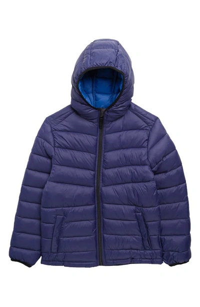Urban Republic Kids' Packable Hooded Puffer Jacket In Dark Navy