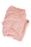 Bearaby Nappling Knit Weighted Blanket In Rose