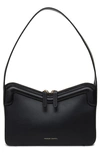 Mansur Gavriel M Frame Leather Baguette Bag In Black