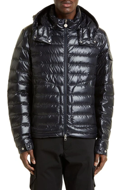 Moncler Lauros Recycled Polyester Down Jacket In Blue