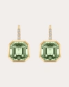 Goshwara Women's Gossip 18k Yellow Gold, Prasiolite, & 0.09 Tcw Diamond Drop Earrings