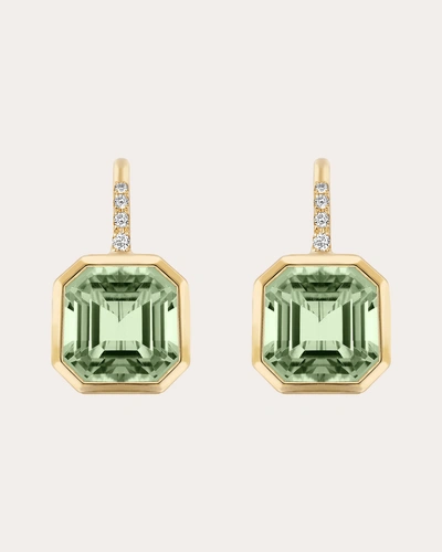 Goshwara Women's Gossip 18k Yellow Gold, Prasiolite, & 0.09 Tcw Diamond Drop Earrings In Green