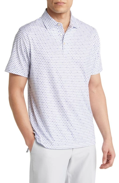 Peter Millar Men's Crown Sport Seeing Double Performance Jersey Polo Shirt In Summer Sky