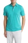 Peter Millar Men's Crown Sport Drum Performance Jersey Polo Shirt In Billiard