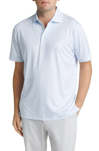Peter Millar Men's Featherweight Cornhole Performance Polo Shirt - White