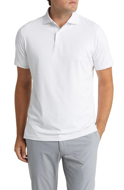 Peter Millar Men's Crafted Summertime Performance Mesh Classic-fit Short-sleeve Polo Shirt In White