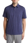 Peter Millar Featherweight Mélange Performance Polo In Navy