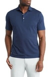 Peter Millar Crown Crafted Excursionist Flex Cotton & Modal Polo In Atlantic B