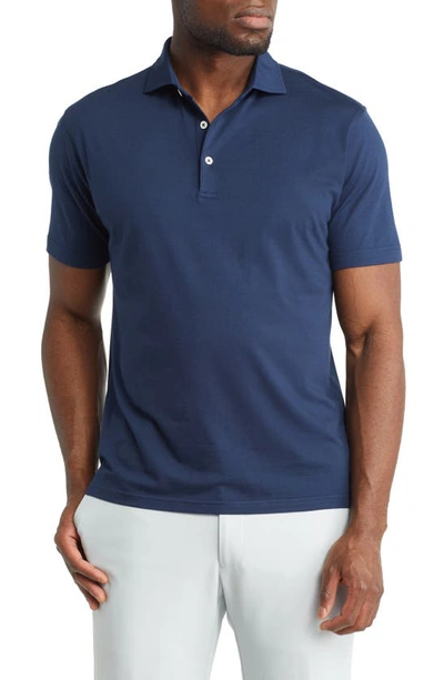 Peter Millar Crown Crafted Excursionist Flex Cotton & Modal Polo In Atlantic B