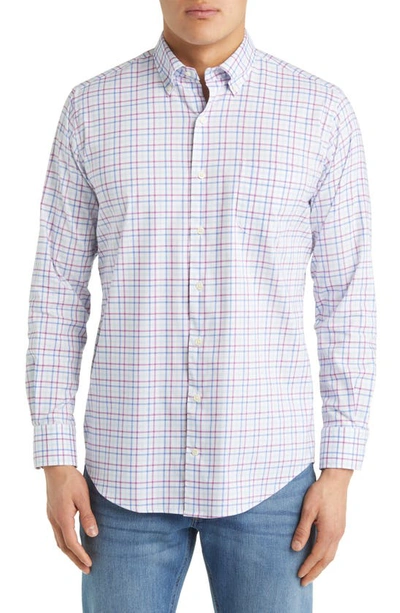 Peter Millar Nolan Crown Lite Stretch Check Classic Fit Button Down Shirt In Maritime