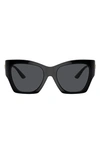 Versace Ve4452 Medusa Plastic Square Sunglasses In Dark Grey