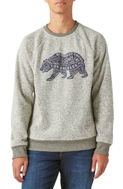 Lucky Brand California Bear Raglan Sweatshirt In Multi