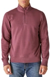 Lucky Brand Cloud Fleece Half Zip Mock Neck Sweatshirt In Pink