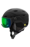 Smith Survey Snow Helmet With Mips In Matte Black / Chromapop Green