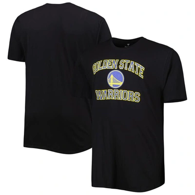 Profile Men's Black Golden State Warriors Big And Tall Heart And Soul T-shirt
