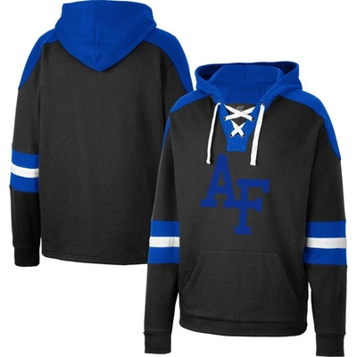 Colosseum Black Air Force Falcons Lace-up 4.0 Pullover Hoodie