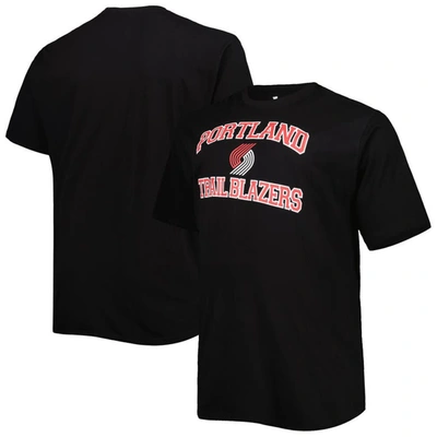 Profile Black Portland Trail Blazers Big & Tall Heart & Soul T-shirt