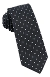 Wrk Classic Dot Silk Tie In Black