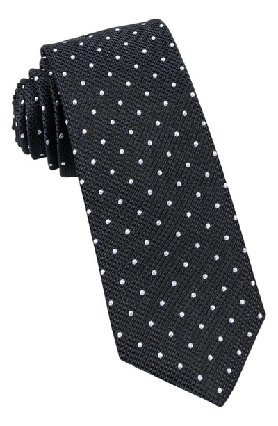 Wrk Classic Dot Silk Tie In Black