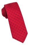 Wrk Classic Dot Silk Tie In Red