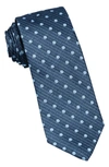 Wrk Dot Silk Tie In Navy